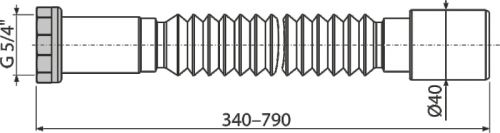 Alca Plast A740 Гибкое соединение 5/4"×40, металл в Геленджике
