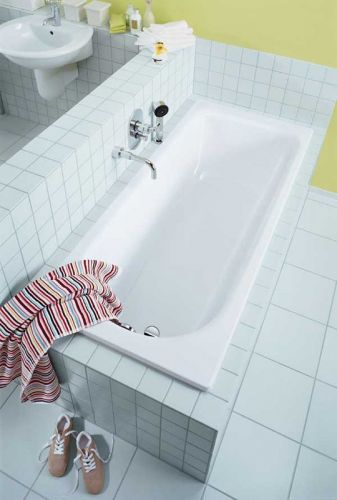 Стальная ванна Kaldwei SANIFORM PLUS Mod.373-1, размер 1700*750*410, Easy clean, alpine white, без ножек Kaldewei в Геленджике