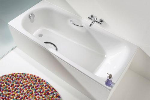 Kaldewei Eurowa Verp. Стальная ванна 150*70*39, alpine white, без ножек, с отверстиями для ручек в Геленджике